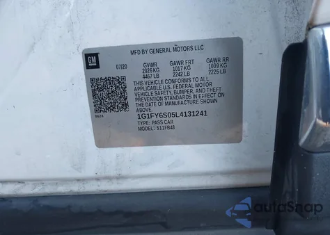 2020 Chevrolet Bolt Ev Fwd Lt from USA, damaged, VIN 1G1FY6S05L4131241